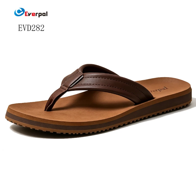 Flip-Flops für Herren aus echtem Leder, Strandsandalen